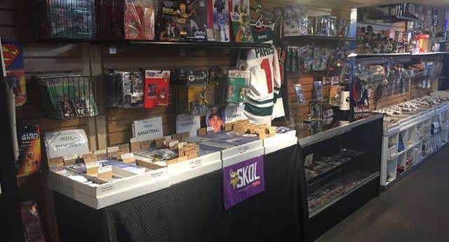 Counter with a Minnesota Wild jersey and a SKOL banner